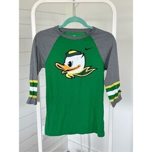Oregon Ducks Nike half-length sleeve t-shirt Womens S Green collegiate‎ sporty